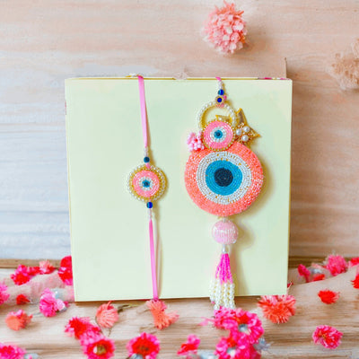 PAIR RAKHI Designer Pearl Rakhi Set of 1