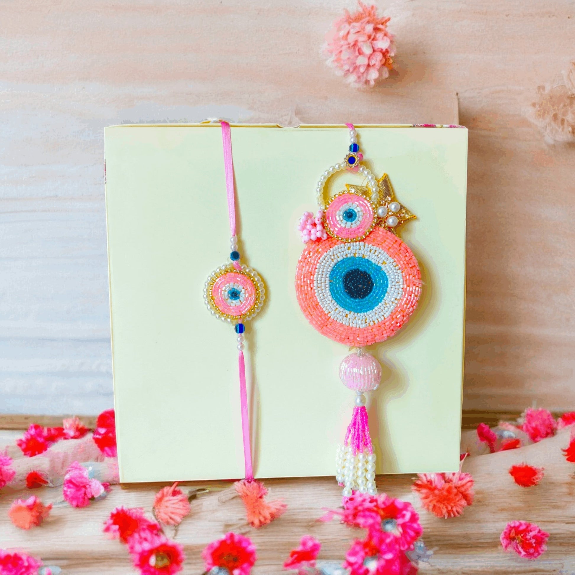 PAIR RAKHI Designer Pearl Rakhi Set of 1