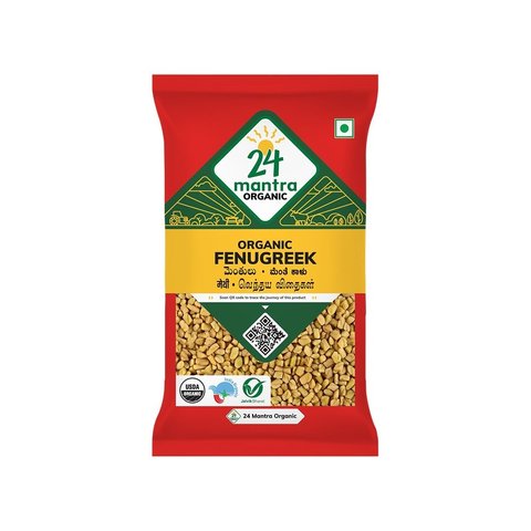 24 Mantra Organic Methi Seeds / Fenugreek Seeds-100g