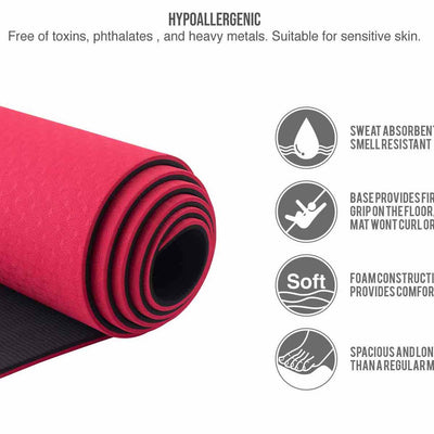 Premium Dual Colour Yoga Fitness Mat