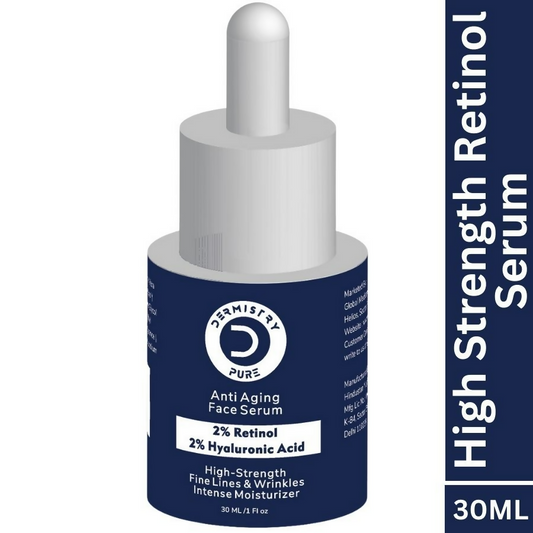 Dermistry 2% Retinol Hyaluronic Night Moisturizer Cream Serum For Anti Aging Fine Lines & Wrinkles