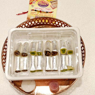 Vipul Dudhiya Sweets Roll Mix Round Fancy Tray | 250 gms