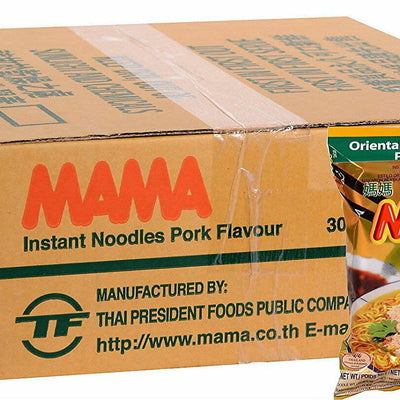 50x MAMA Instant Pork Noodles (Pack of 50)- 60g each