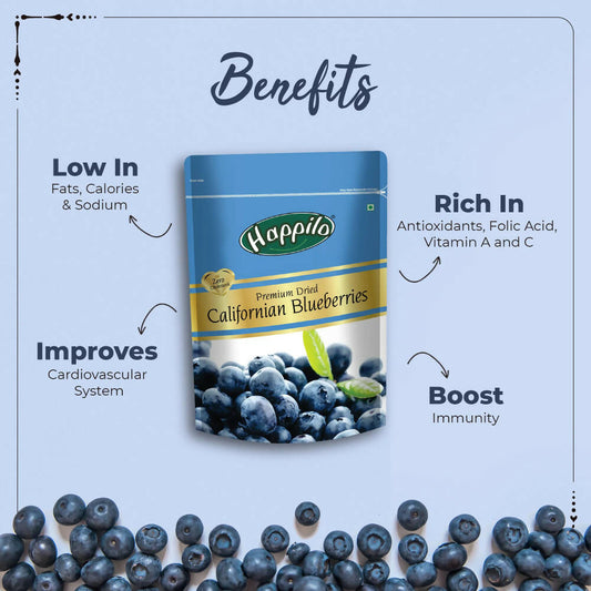 Happilo Healthy & Sweet Calfornian Dried Blueberries