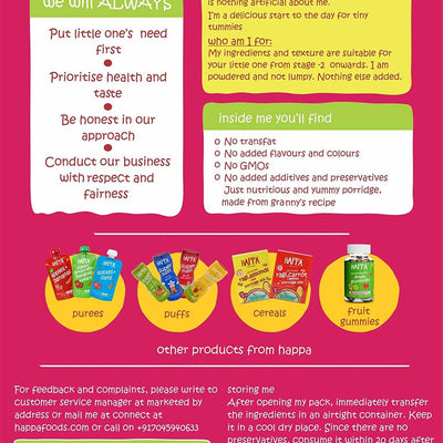 Happa Organic Baby Food Multigrain Saathu Maavu Porridge Mix