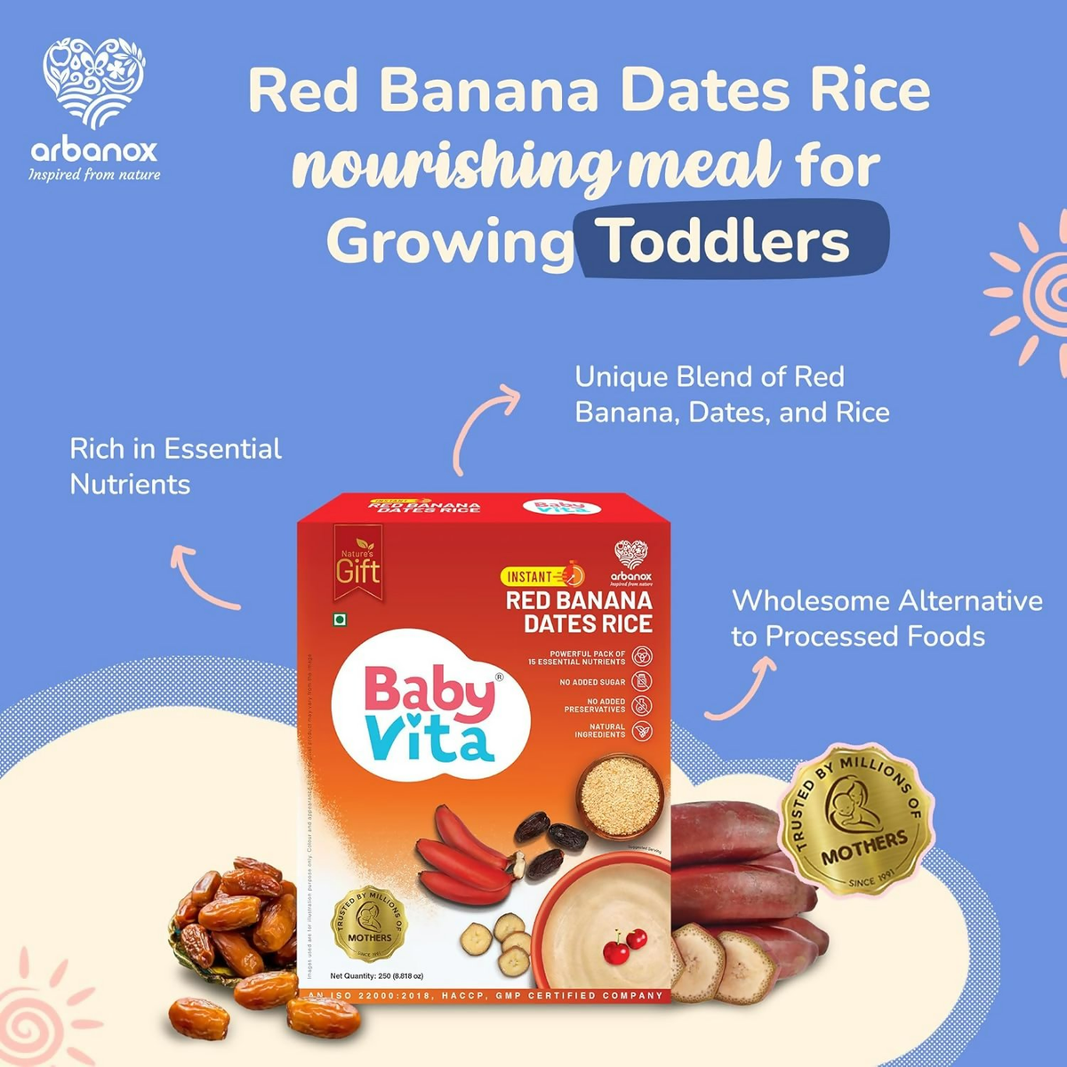 Babyvita Arbanox Red Banana Dates Rice Wholesome Blend For Little Ones Trusted By Parents