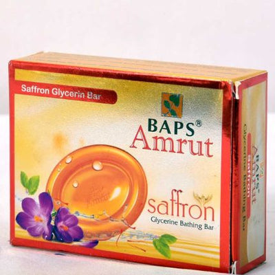 BAPS Amrut Saffron Glycerin Soap ( Pack Of 4 ) | 75 gms each