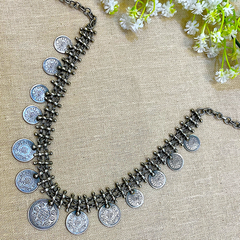 Emberlight Oxidized Necklace |  Festive Navratri Jewellery