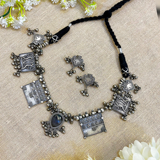 Aether Oxidized Necklace | Festive Navratri Jewellery