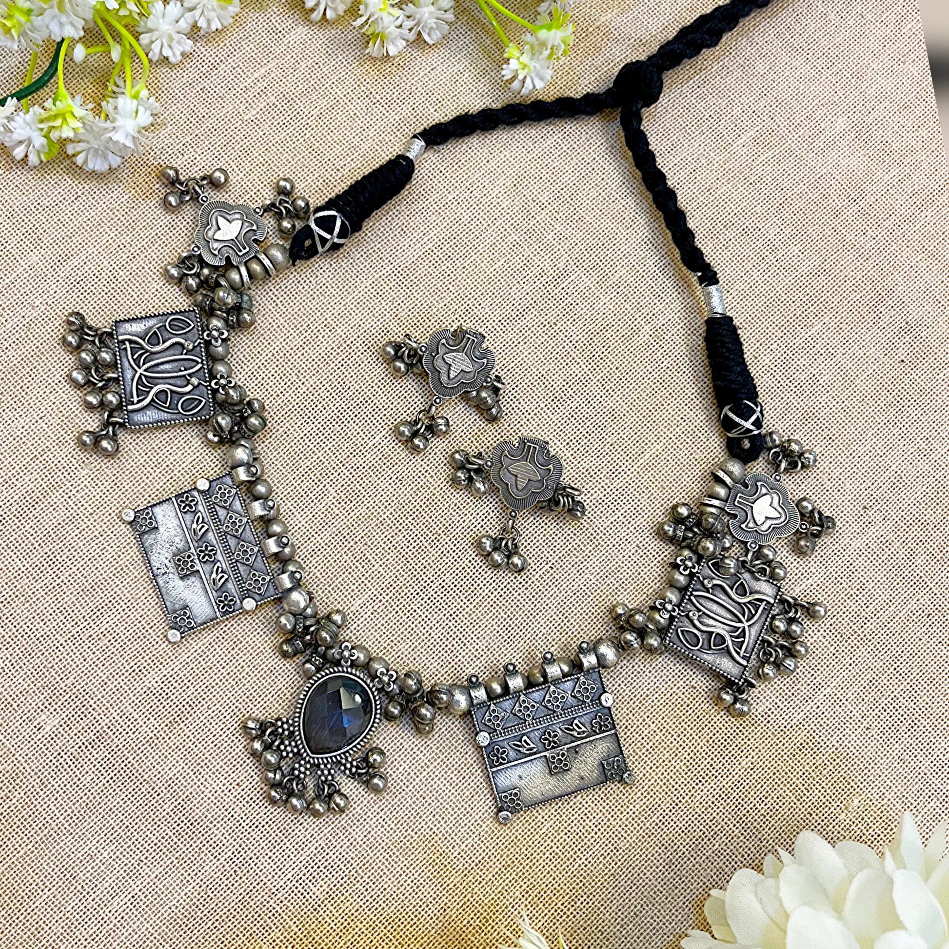 Aether Oxidized Necklace | Festive Navratri Jewellery