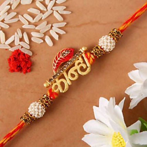 Beautiful Kanha Rakhi & Kaju Rolls Box