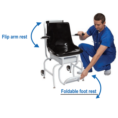 Digital Portable Chair Scale with 6V Rechargeable Battery & Charger