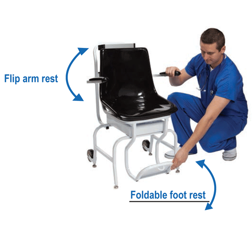 Digital Portable Chair Scale with 6V Rechargeable Battery & Charger