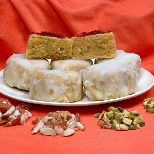 Shah Jamnadas Keshar Badam Pista  Ghari Sugar free - 500 gms