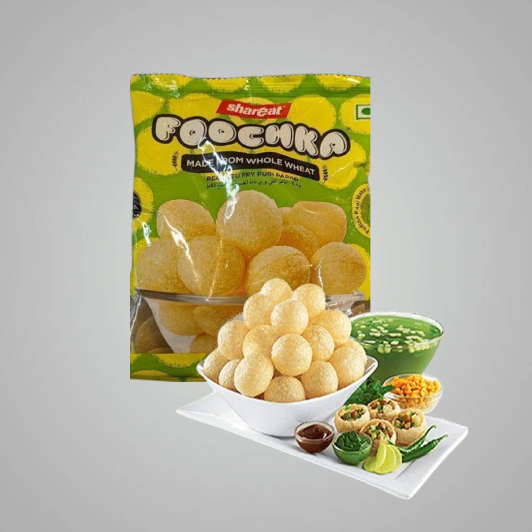 SharEat Instant Pani Puri (Ready to Fry, 70 PCS packing) + Pani Masala for 2ltr water - 200 gms