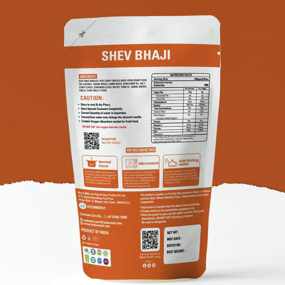 Fresh O Need Sev Bhaji ( With Sev ) - Ready To Eat 250 gms