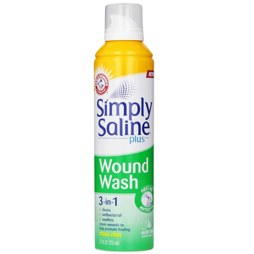 Simply Saline Plus 3-in-1 Wound Wash Antiseptic Cleanser, 7.1 oz