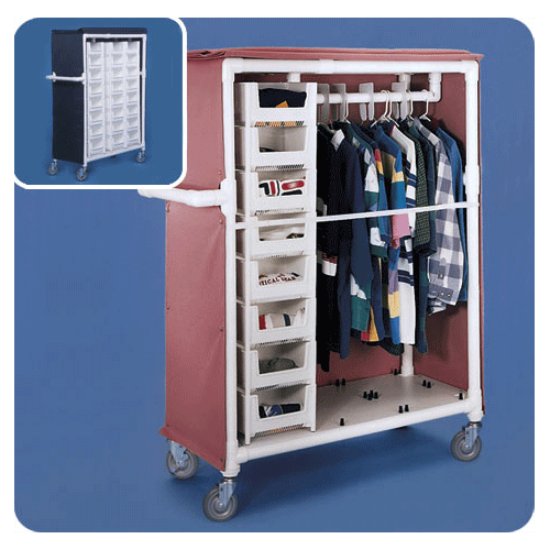 Deluxe Garment Rack Distribution Cart
