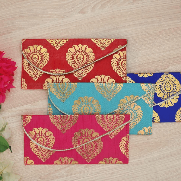 Silk Embellished Shagun Envelope | Set Of 50