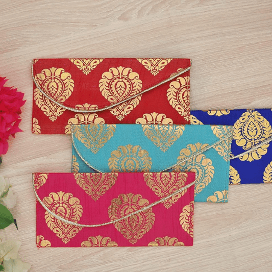 Silk Embellished Shagun Envelope | Set Of 50