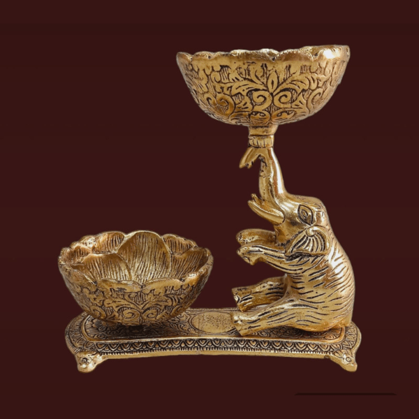 Elephant Dry Fruit Bowl Showpiece