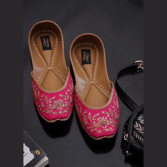 Thread Embroidered Juttis - Sunhara Jaal