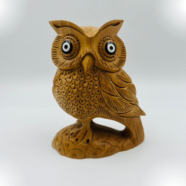 Stuthi Arts Wooden Owl Carving