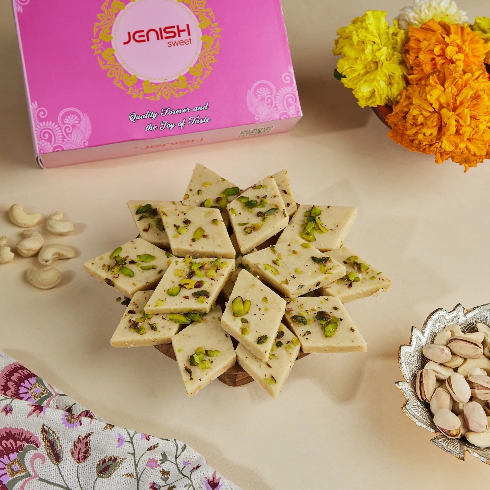 Jenish Sweets Sugarfree Kju Katli - 500 gms