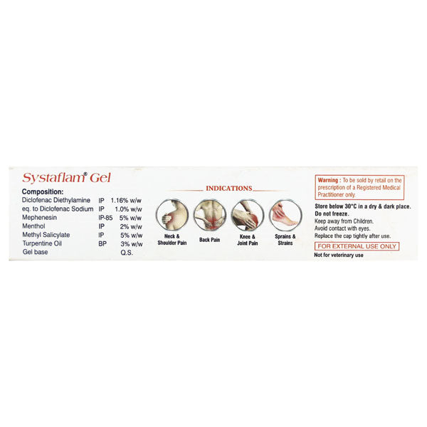 2x Systopic Systaflam Gel - 25gm - Pack of 2