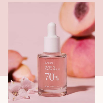 Anua Peach 70% Niacinamide Serum Brightening Hydrating Face Serum, Reducing Melanine Daily Clean Beauty - Korean Skincare