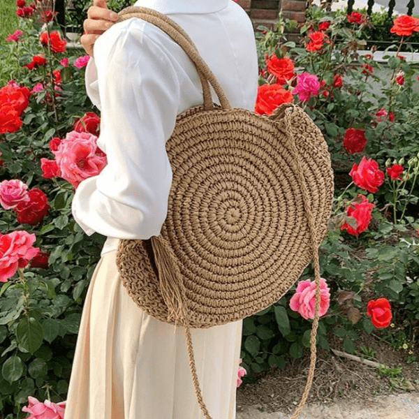 Basket Straw Sling Bag for Women