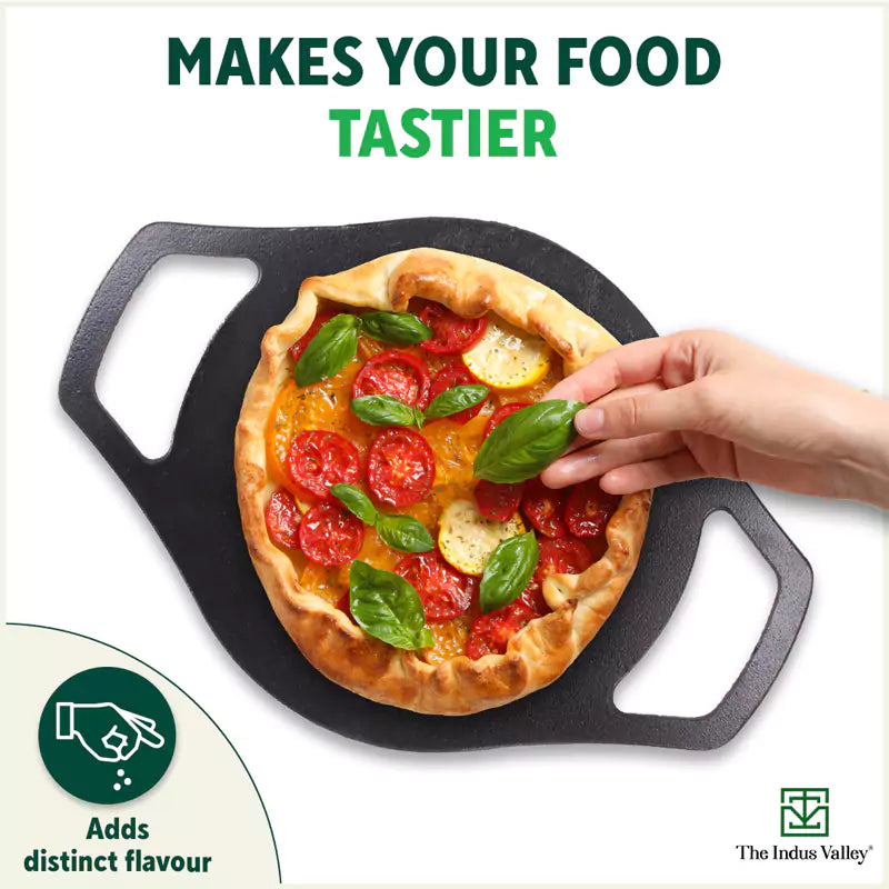CASTrong Cast Iron Tawa,Pre-seasoned, Nonstick, 100% Pure, Toxin-free, Induction, 23.8cm, 1.4kg