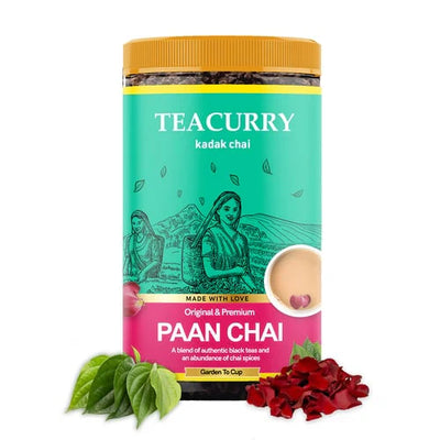 Paan Chai - Aromatic Betel Leaf Tea for Digestion | 100% Natural Blend with Fennel, Rose & Cardamom | 200 gms