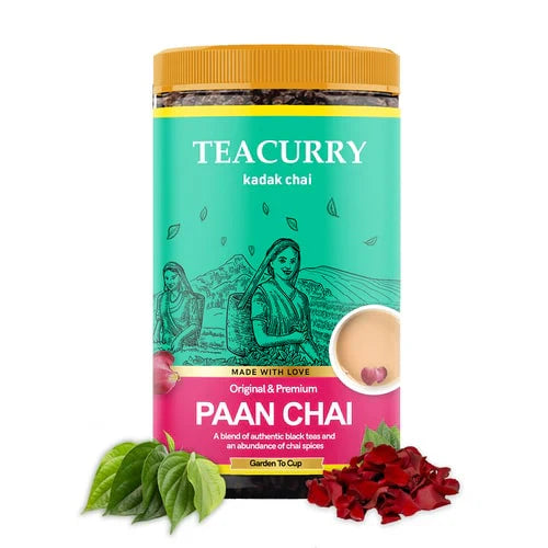 Paan Chai - Aromatic Betel Leaf Tea for Digestion | 100% Natural Blend with Fennel, Rose & Cardamom | 200 gms