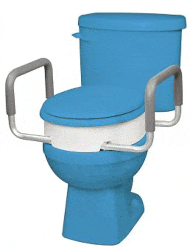 Toilet Seat Elevator with Handles for Elongated Toilets, Carex