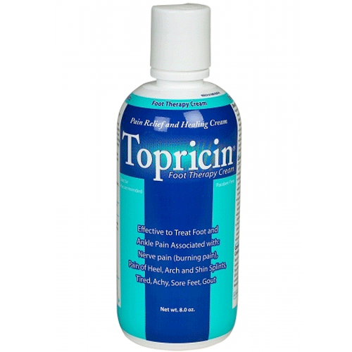 Topricin Foot Pain Relief Cream, 8 oz Bottle