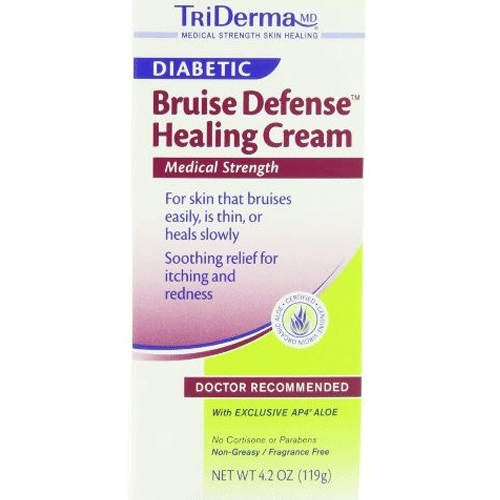 TriDerma Diabetic Bruise Defense Healing Cream 4.2 oz Tube