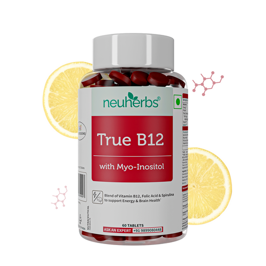 Plant-Based True Vitamin B12 Tablets For Energy & Brain