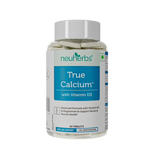 True Calcium Tablets with Plant Vitamin D3 for Stronger Bones