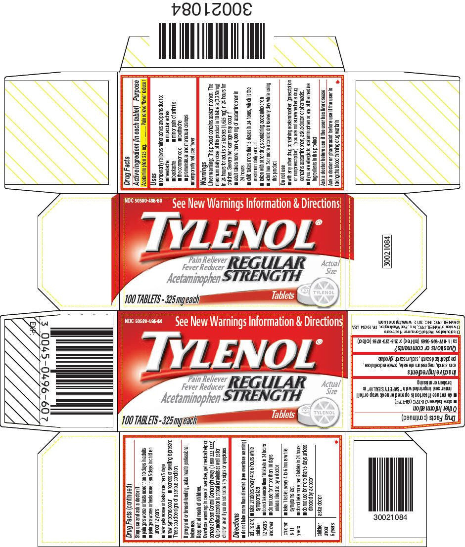 Tylenol Regular Strength Pain Reliever 325mg 100 Tablets