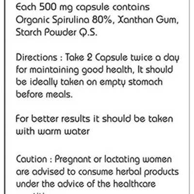 Basic Ayurveda Spirulina Capsule