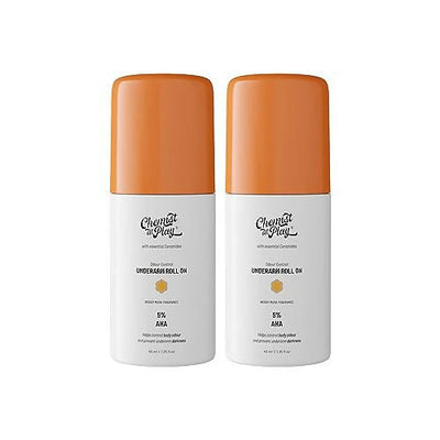 Chemist at Play UnderArm Roll On Fragrance Free, Prevents Body Odour, Brightens Skin & Exfoliates Underarm
