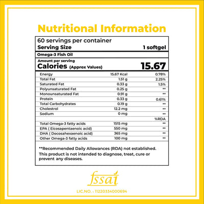Boldfit Omega-3 Fish Oil Triple Strength Softgels