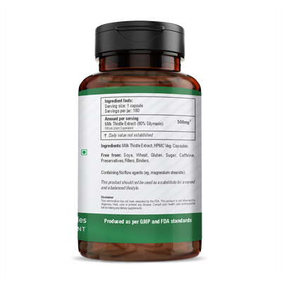 H&C Herbal Milk Thistle Veg Capsules
