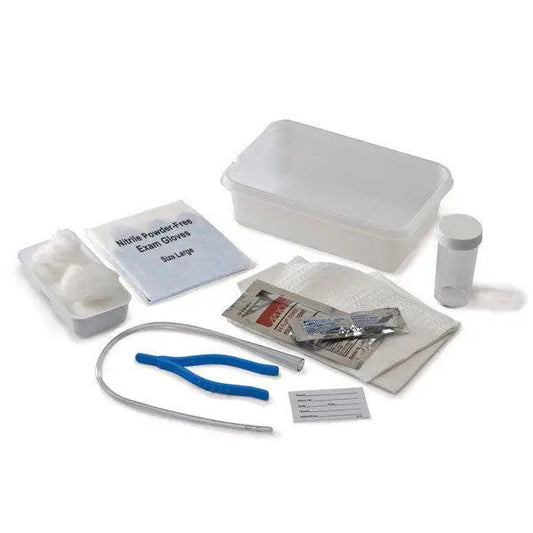 KenGuard 75035 Urethral Catheter Tray with Swabs & Red Rubber Cath
