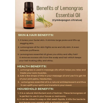 Ancient Living Kattrina Taila (Lemongrass Oil) Essential Oil