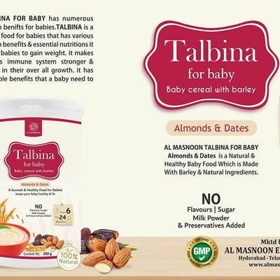 Al Masnoon Talbina For Baby with Almonds & Dates 6 to 24 Months