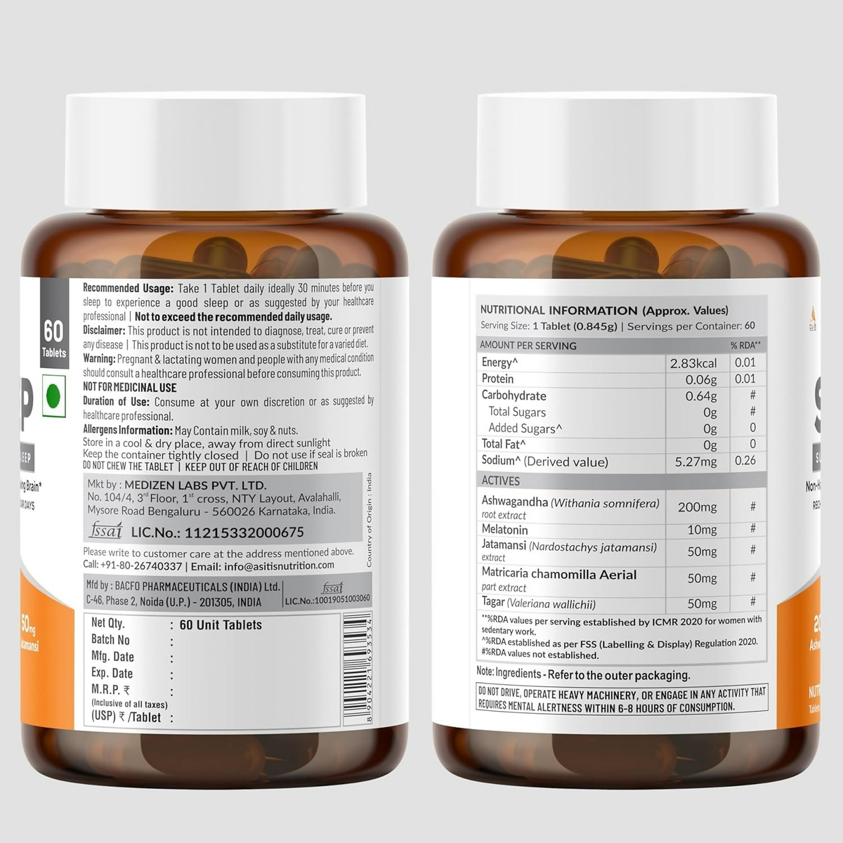 As-It-Is Atom Sleep Non-Addictive Sleep-Aid Veg Tablets