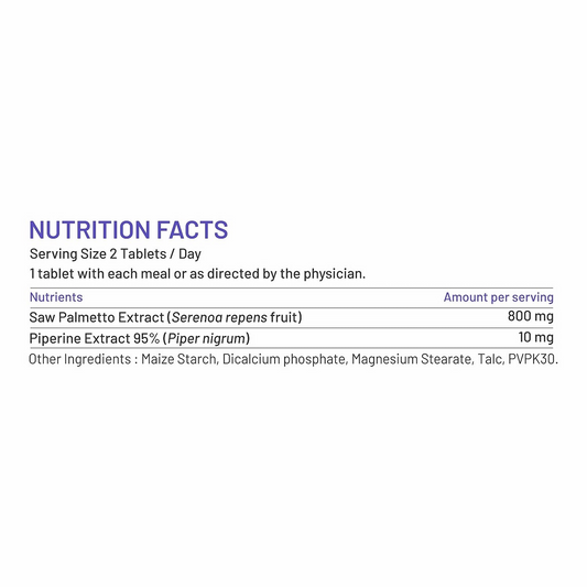 Bliss Welness Saw Palmetto Extract Tablets