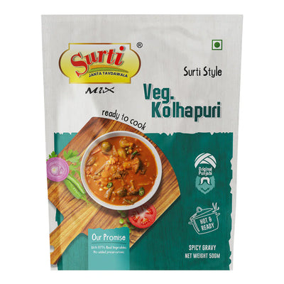 Surtimix Veg Kolhapuri Gravy Sabji Masala | Ready To Eat 160 gms